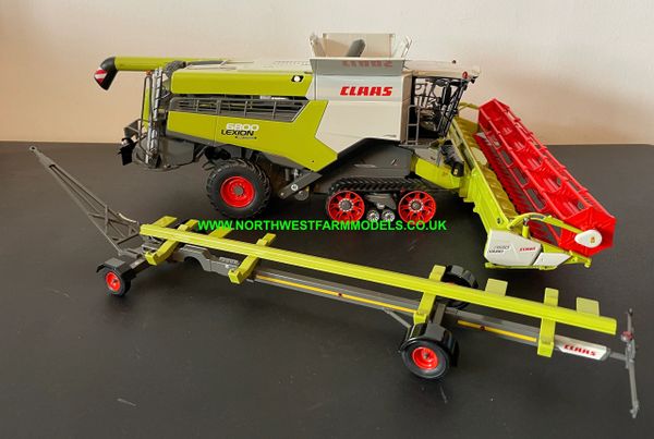 MARGE MODELS 1:32 SCALE CLAAS LEXION 6800TT COMBINE HARVESTER WITH HEADER AND TRAILER