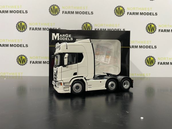 MARGE MODELS 1:32 SCALE SCANIA R500 6X2 WHITE