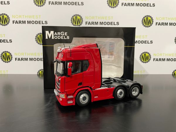 MARGE MODELS 1:32 SCALE SCANIA R500 6X2 RED