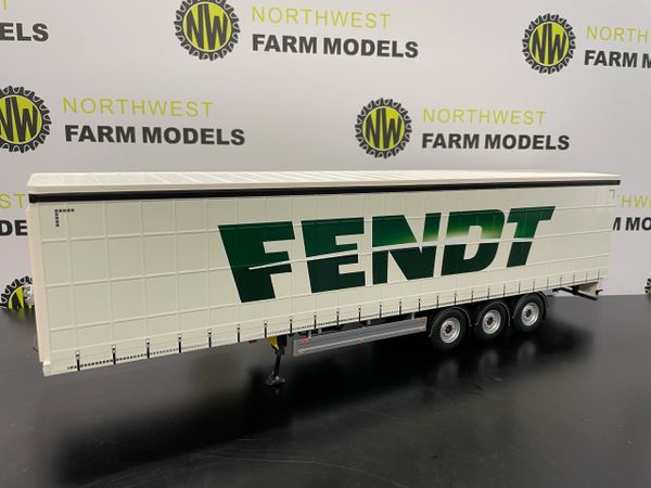 MARGE MODELS 1:32 SCALE PACTON CURTINSIDE TRIPLE AXLE TRAILER - FENDT