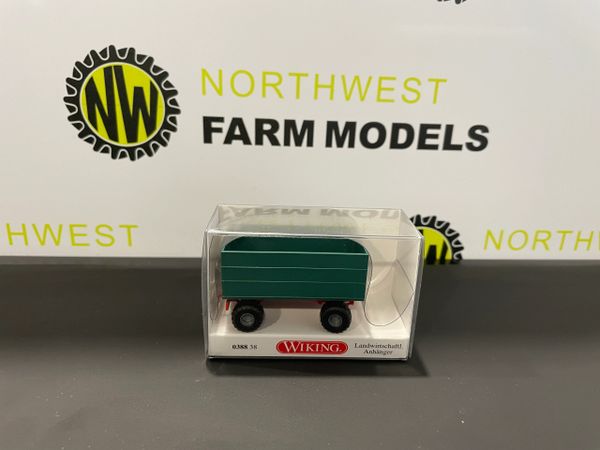 038838 WIKING DOUBLE AXLED BOX TRAILER 1:87 SCALE