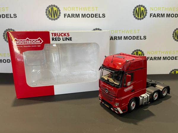 MARGE MODELS 1:32 SCALE MERCEDES BENZ ACTROS GIGASPACE 6X2 RED "NOOTEBOOM EDITION"
