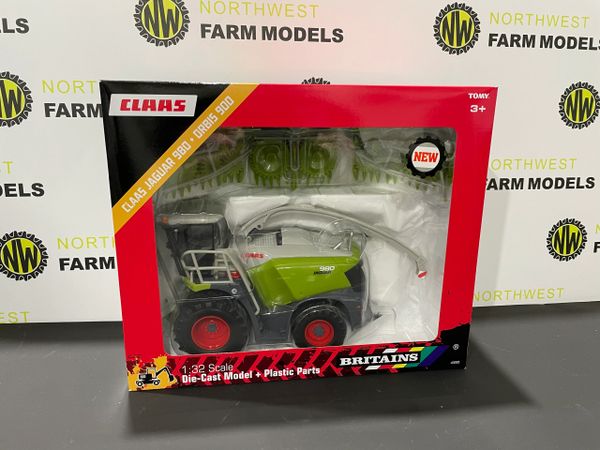 BRITAINS 43285 1:32 SCALE CLAAS JAGUAR 980 WITH MAIZE HEADER
