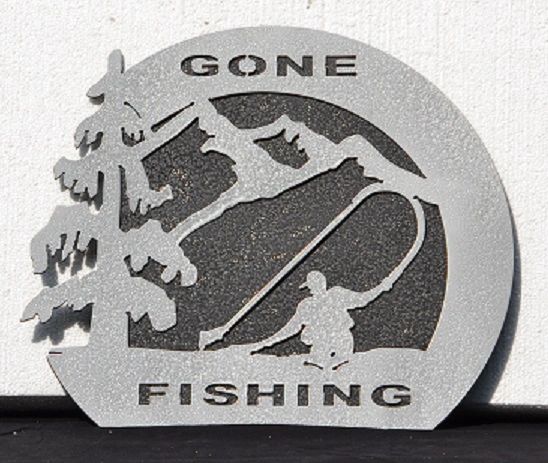 Gone Fishing in Grey and Black