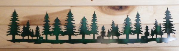 Line of Pine Trees