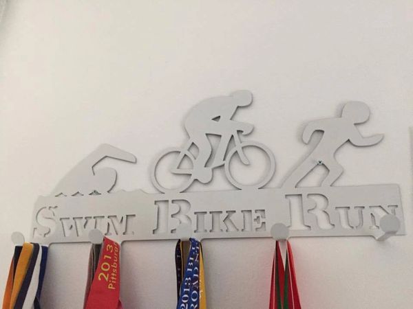 Swim Bike Run Medal Hanger