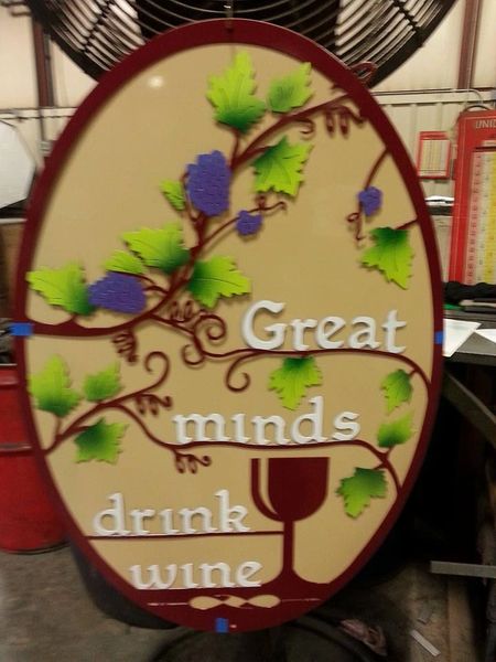 Great Minds Drink Wine - large