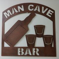 Man Cave Bar with Shot Glasses