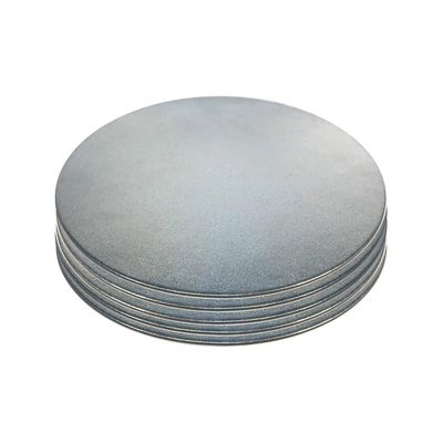 Silver cake bases stacked