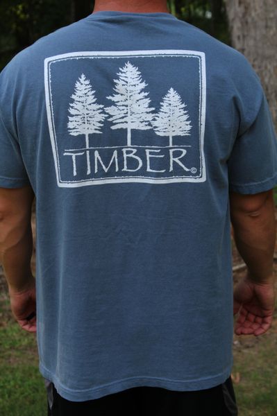 Comfort Colors Brand Blue Jean Timber T Shirt W White Logo