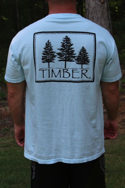 Comfort Colors Brand Chambry Light Blue Timber T Shirt W Black Logo Timber Clothing Co