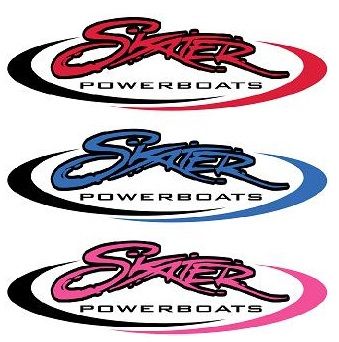 Skater Powerboats Small Sticker Logo