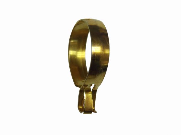 10 pack of 1" ROUND Brass Plated CLIP-ON Slide CAFE RINGS Pinch-On HOLDS TIGHT! 