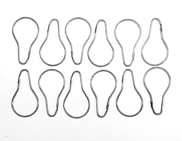 QUALITY Zinc SHOWER CURTAIN RINGS Hooks - 2.4mm Thick - (12-Pack)