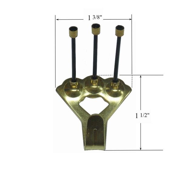 HH40 - 100 Pack - 75lb Brass Plated Wall Hangers