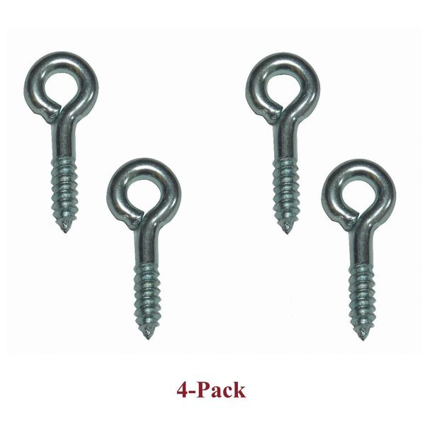 1/2" SCREW EYE CORD GUIDES for Roman Shades, Opera Topper & Austrian Shades (4-Pack)