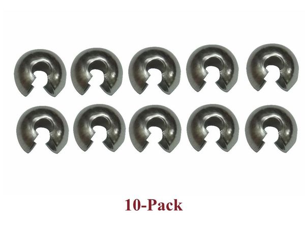CRIMP BALL BEAD STOP LIMITERS for Limiting Chain Operation of CLUTCH Roller Shades - (10-Pack)