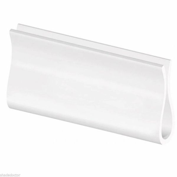 WHITE HAND GRIP for Roller Window Shades with a Wood or Plastic Hem Slat