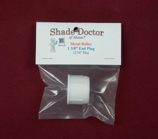 1 3/8" Inside Diameter METAL ROLLER Window Shade END PLUG with 3/16