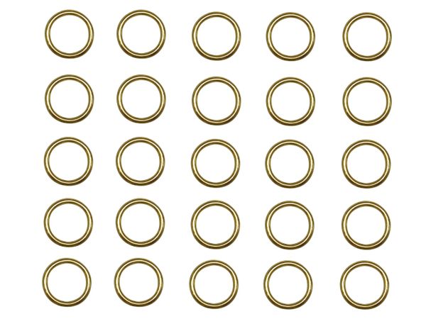 3/8" Sew-On BRASS Metal CORD GUIDE RINGS for Roman Shades - (25-Pack)