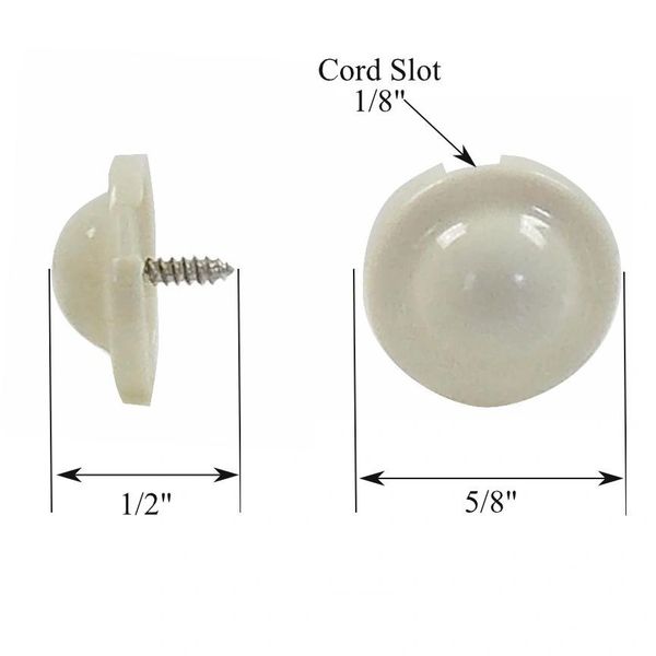 HIGBEE Screw BUTTONS for Roller Window Shades (Cream ...