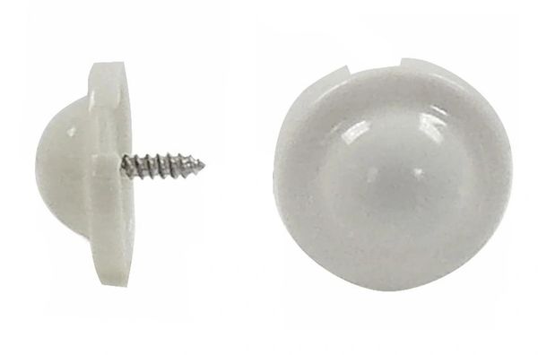 HIGBEE Screw BUTTONS for Roller Window Shades (White)