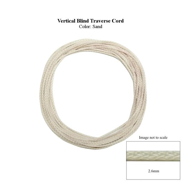 2.6mm Vertical Blind Cord Replacement TRAVERSE CORD ~ Sand