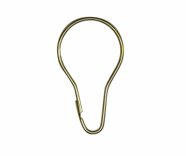 QUALITY Brass Plated SHOWER CURTAIN RINGS 2.4mm Thick (12Pack