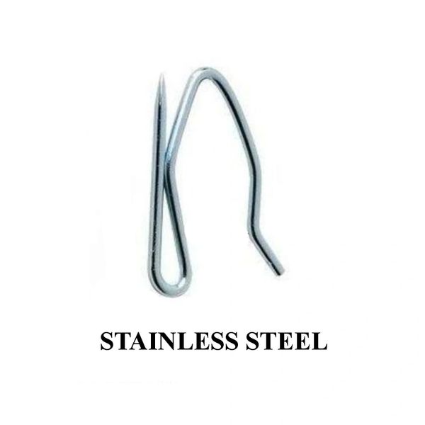 Heavy Duty STAINLESS STEEL Drapery Pins Hooks for Pleated Draperies - Will Not Rust! (Varying Pack Sizes)