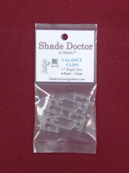 THREE PAIR 1\" Double Slat VALANCE RETAINER CLIPS For Wood Or Mini...