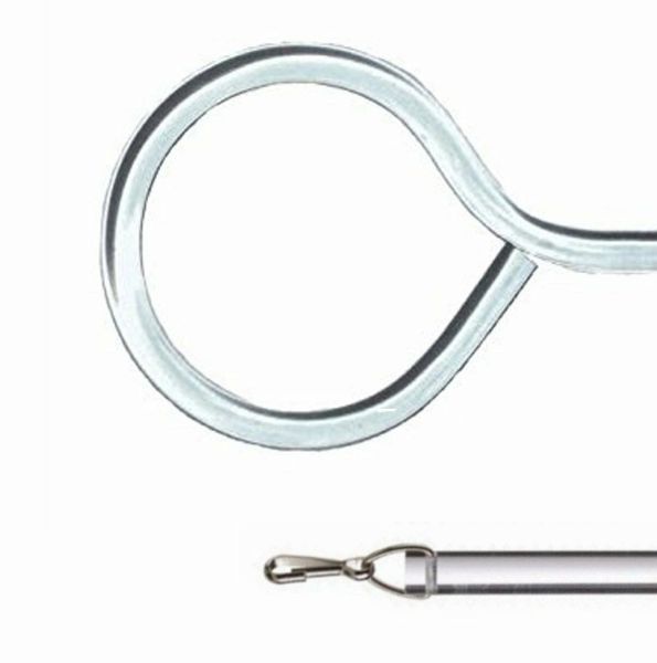 HANDICAP DRAPERY BATON Wand - 1/2" Thick CLEAR ACRYLIC with Stainless Steel Snap Hook - ADA Compliant