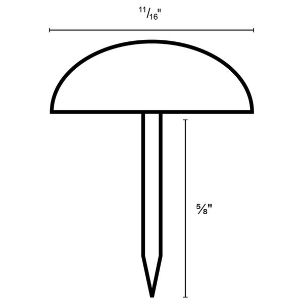 Nickel) Decorative Upholstery Nails, 5/16'' (100)