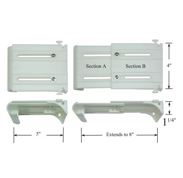 Concealed Tie Back Holders for Drapery Tie-Backs with Instructions one pair 