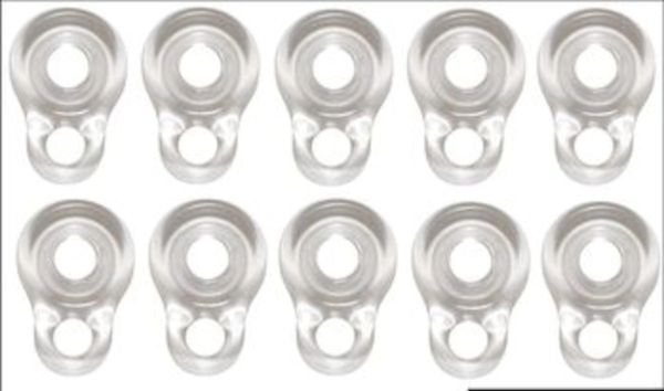 Clear Lexan Plastic ADAPTERS for Drapery Batons 10-Pack