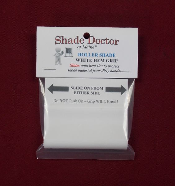 Roller Window Shade WHITE HEM GRIP from Shade Doctor of Maine Shade