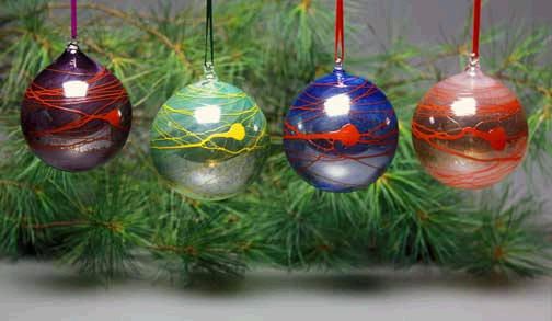 Group of strata ornaments