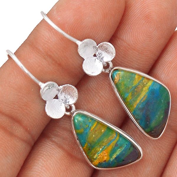 Peruvian Blue Opal & Sterling Earrings | Reiki de Light Gift Boutique