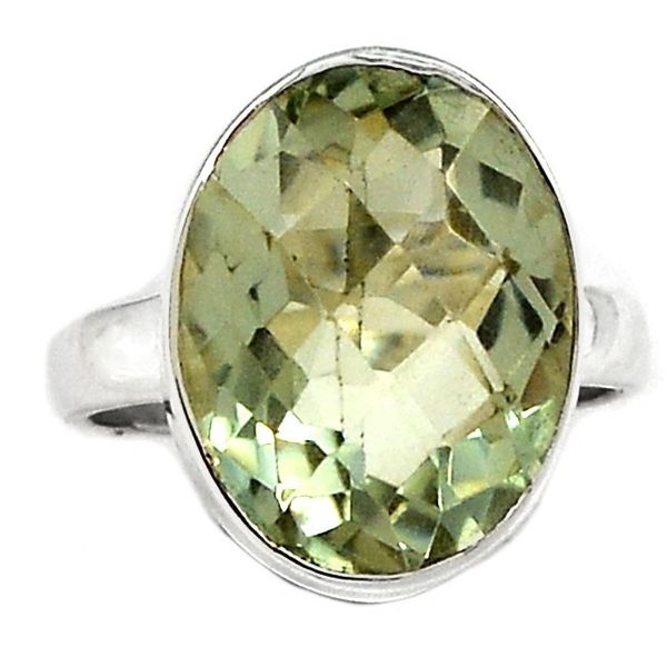 Prasiolite (Green Amethyst) Faceted Ring, sz 6 | Reiki de Light Gift ...