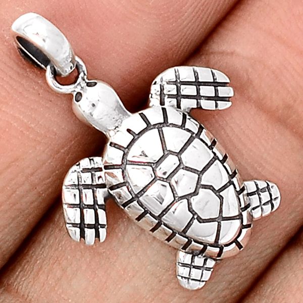 Sterling Silver Sea Turtle Pendant | Reiki de Light Gift Boutique