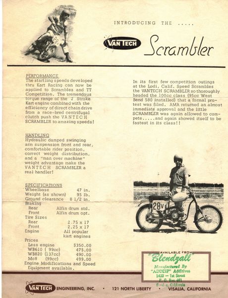 1964 VanTech 2B Scrambler Promotional Flyer