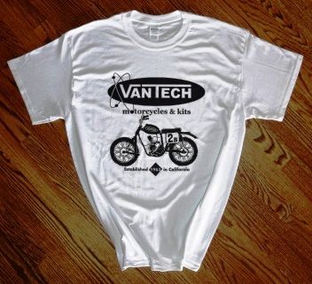 The Original VanTech Motorcycle 2B Tee Shirt - White