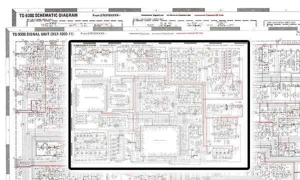 Ts 930 Schematic Set For Sn 310xxxx And Up 24 X 36 2 Sheets