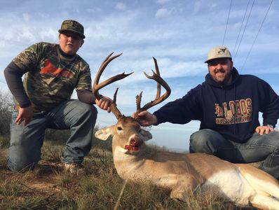 This is an image of a harvested buck on the Hindes Ranch in south Texas. 