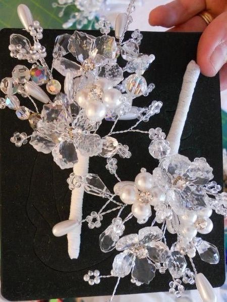 Acrylic and Crystals Boutonnière