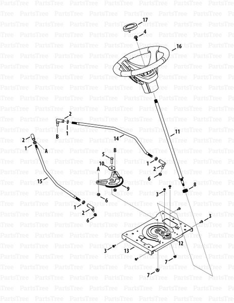 Cub cadet discount xt1 steering gear