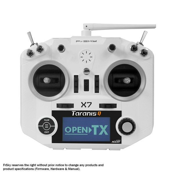 FrSky 2.4GHz Taranis Q X7 Access Transmitter (White) with FrSky RX8R Pro Receiver