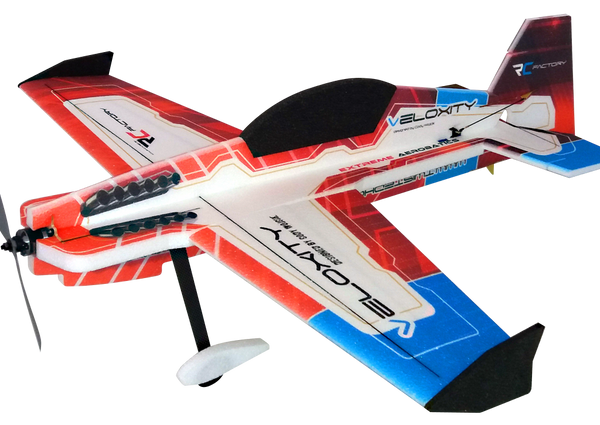 RC FACTORY VELOXITY RED WITH MOTOR ESC PROP SERVOS
