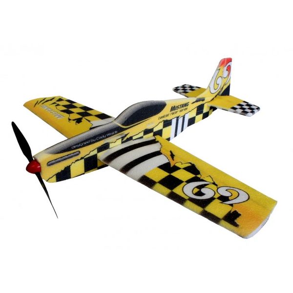 RC FACTORY MUSTANG YELLOW WITH MOTOR ESC PROP SERVOS