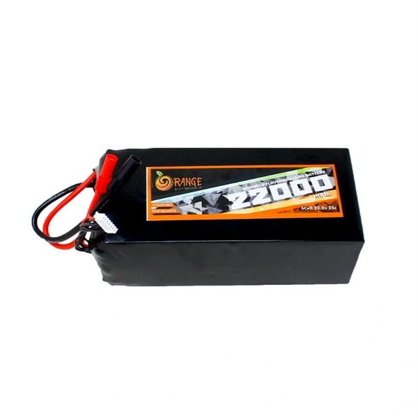 Orange 22000mah 6S 25C (22.2V) Lithium Polymer Battery Pack with Bullet Connectors