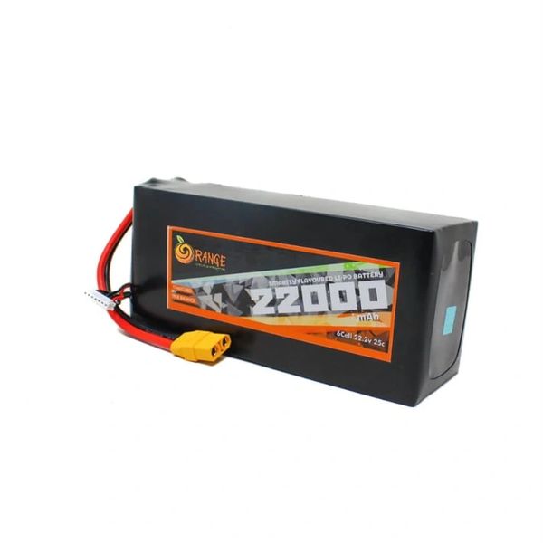 Orange 22000mah 6S 25C (22.2V) Lithium Polymer Battery Pack with XT90 Connector